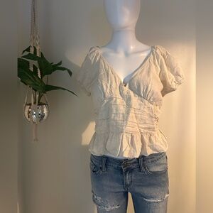 backless linen shirt